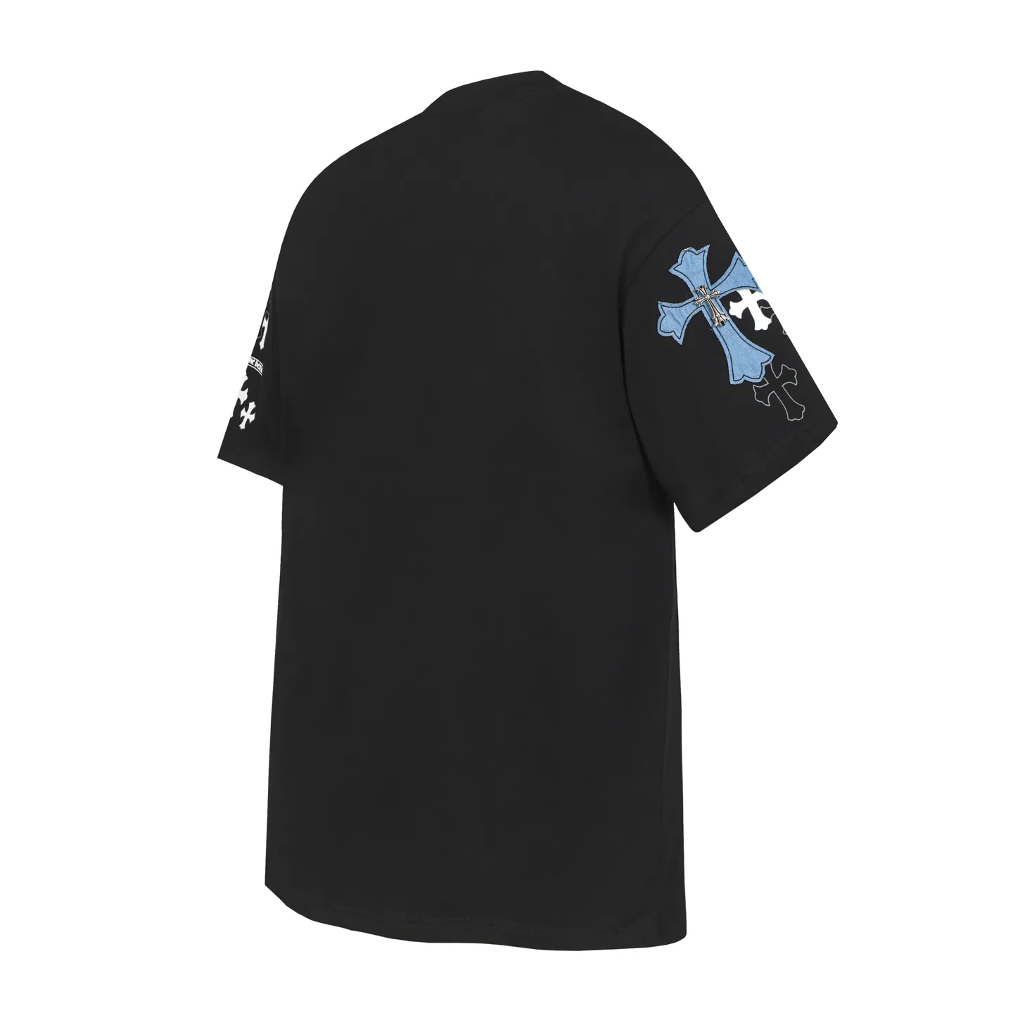 P170 Chrome Hearts CH Chrome Hearts Cross ✝️Denim embroidered Sanskrit short-sleeved T-shirt. Printed using direct injection imported machines. Hardware and accessories are all milled and customized. Correct configuration. Black 2025 Chrome Hearts authentic packaging. 260 grams of custom-dyed double yarn cotton. Large version. Loose and stylish. Differentiated from low version, slim and long version with upper body and hips. 100% commitment: top quality. Not fast food. Highest version on the market. Top quality - different from ordinary versions on the market. If you care about quality, you should also respect the price. Absolutely 0 after-sales service and 0 return rate so far. It’s hard not to love the style - 260g double yarn cotton custom dyed fabric - Correct high-density main mark, washed tag, hand-sewn